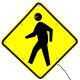 24" Solar Powered Flashing Crosswalk Sign